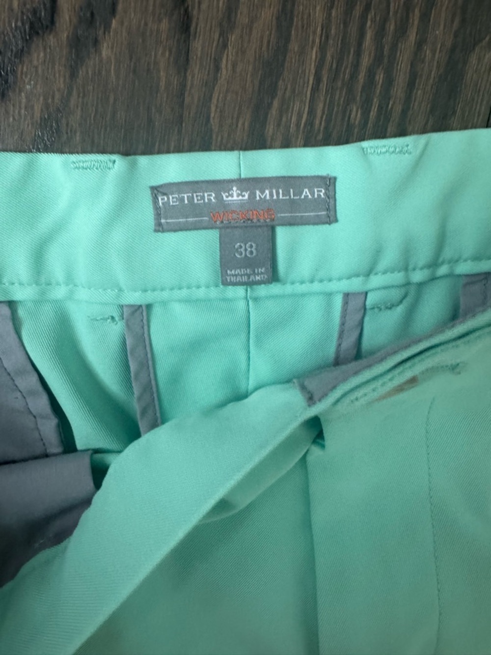Peter Millar Mens Mint Green Wicking Performance Shorts Size 38 - Picture 4 of 10
